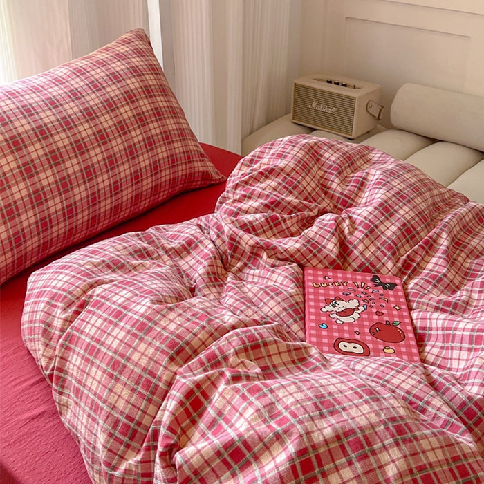 91家纺网 家纺一手货源 找家纺 玉海棠家纺 2025新款云感双层纱提花学生宿舍三件套上下铺三件套 幻境