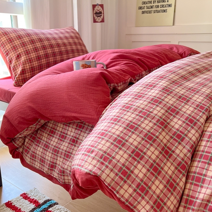 91家纺网 家纺一手货源 找家纺 玉海棠家纺 2025新款云感双层纱提花学生宿舍三件套上下铺三件套 幻境