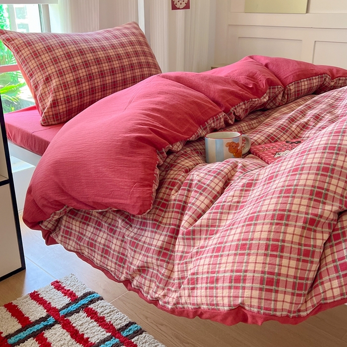 91家纺网 家纺一手货源 找家纺 玉海棠家纺 2025新款云感双层纱提花学生宿舍三件套上下铺三件套 幻境