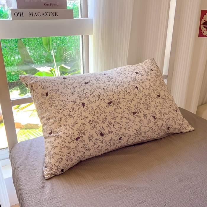 91家纺网 家纺一手货源 找家纺 玉海棠家纺 2025新款云感双层纱提花学生宿舍三件套上下铺三件套 兔与晚风