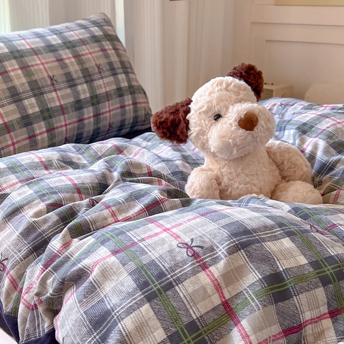 91家纺网 家纺一手货源 找家纺 玉海棠家纺 2025新款云感双层纱提花学生宿舍三件套上下铺三件套 维西格