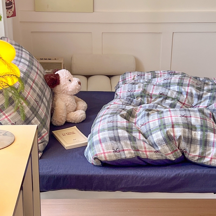 91家纺网 家纺一手货源 找家纺 玉海棠家纺 2025新款云感双层纱提花学生宿舍三件套上下铺三件套 维西格