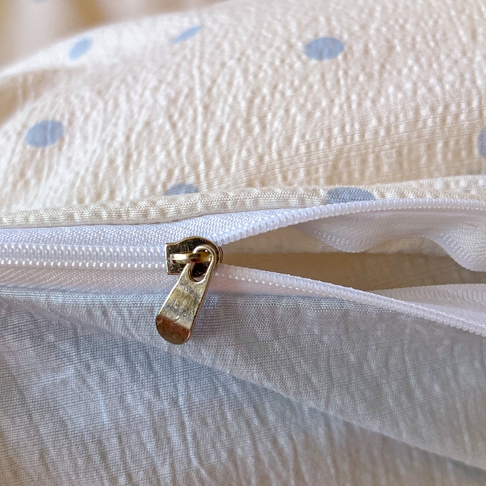 91家纺网 家纺一手货源 找家纺 玉海棠家纺 2025新款云感双层纱提花学生宿舍三件套上下铺三件套 小确幸