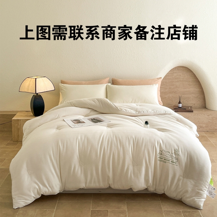 （总）圣梦莱2025款李官奇30%大豆全棉纯棉水洗棉冬被超柔四季被提花被芯夏凉被（凡质量问题由商家承担）