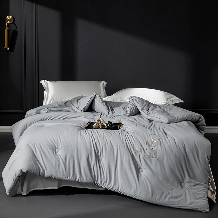 91家纺网 家纺一手货源 找家纺 小牛席业 2025新款A幸运铃兰-新疆棉花被系列棉被冬被春秋被空调被夏被加厚冬被被芯被子 A幸运铃兰-新疆棉花被系列（灰色）