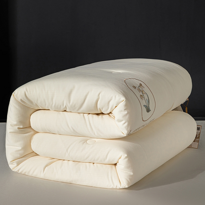 小牛席业 2025新款A幸运铃兰-新疆棉花被系列棉被冬被春秋被空调被夏被加厚冬被被芯被子 A幸运铃兰-新疆棉花被系列（米色）
