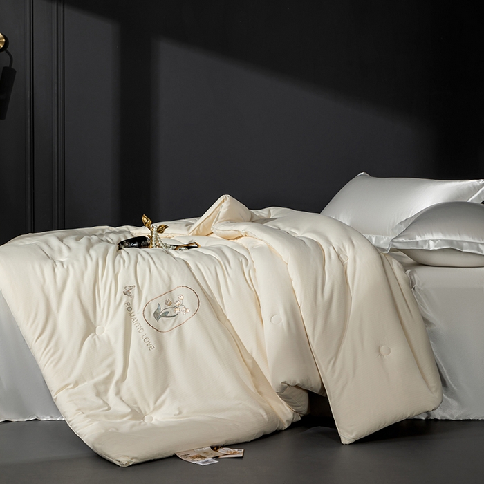 91家纺网 家纺一手货源 找家纺 小牛席业 2025新款A幸运铃兰-新疆棉花被系列棉被冬被春秋被空调被夏被加厚冬被被芯被子 A幸运铃兰-新疆棉花被系列（米色）