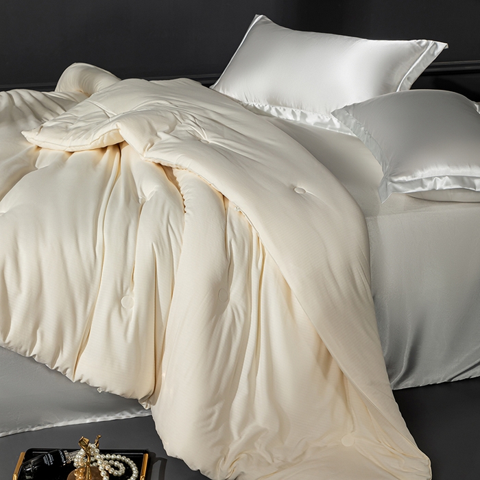 91家纺网 家纺一手货源 找家纺 小牛席业 2025新款A幸运铃兰-新疆棉花被系列棉被冬被春秋被空调被夏被加厚冬被被芯被子 A幸运铃兰-新疆棉花被系列（米色）