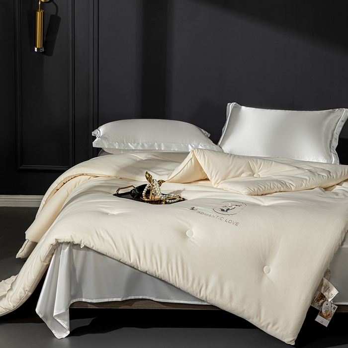 91家纺网 家纺一手货源 找家纺 小牛席业 2025新款A幸运铃兰-新疆棉花被系列棉被冬被春秋被空调被夏被加厚冬被被芯被子 A幸运铃兰-新疆棉花被系列（米色）