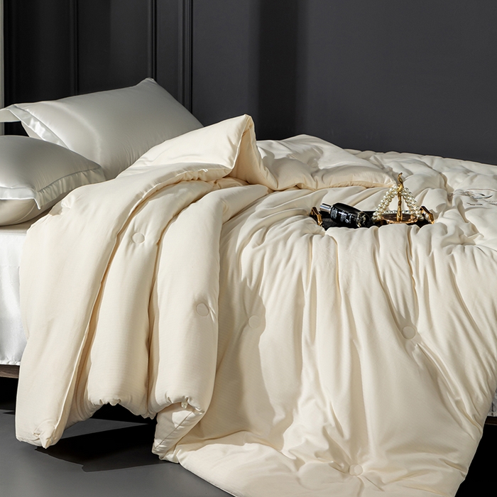 91家纺网 家纺一手货源 找家纺 小牛席业 2025新款A幸运铃兰-新疆棉花被系列棉被冬被春秋被空调被夏被加厚冬被被芯被子 A幸运铃兰-新疆棉花被系列（米色）