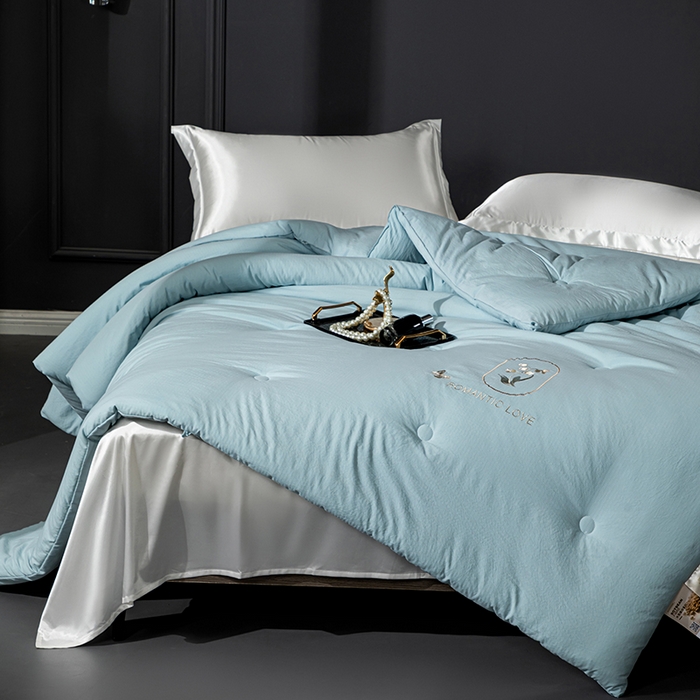 91家纺网 家纺一手货源 找家纺 小牛席业 2025新款A幸运铃兰-新疆棉花被系列棉被冬被春秋被空调被夏被加厚冬被被芯被子 A幸运铃兰-新疆棉花被系列（天蓝）