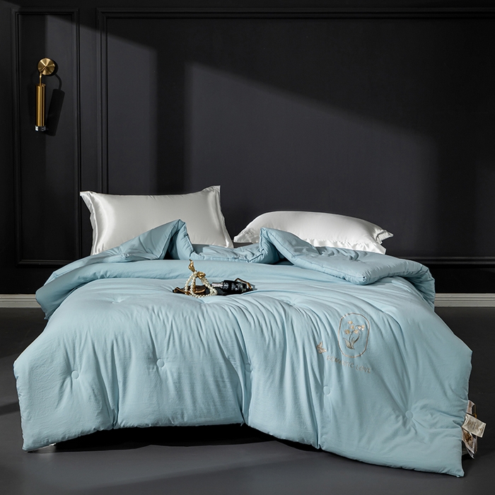 91家纺网 家纺一手货源 找家纺 小牛席业 2025新款A幸运铃兰-新疆棉花被系列棉被冬被春秋被空调被夏被加厚冬被被芯被子 A幸运铃兰-新疆棉花被系列（天蓝）