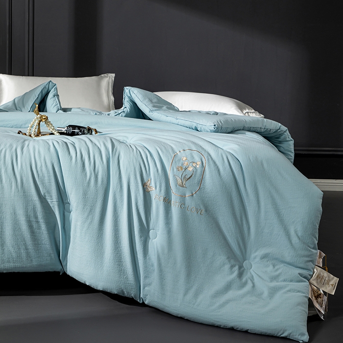 91家纺网 家纺一手货源 找家纺 小牛席业 2025新款A幸运铃兰-新疆棉花被系列棉被冬被春秋被空调被夏被加厚冬被被芯被子 A幸运铃兰-新疆棉花被系列（天蓝）