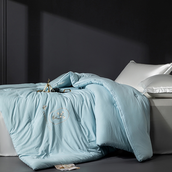 91家纺网 家纺一手货源 找家纺 小牛席业 2025新款A幸运铃兰-新疆棉花被系列棉被冬被春秋被空调被夏被加厚冬被被芯被子 A幸运铃兰-新疆棉花被系列（天蓝）