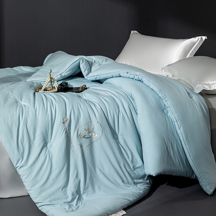 91家纺网 家纺一手货源 找家纺 小牛席业 2025新款A幸运铃兰-新疆棉花被系列棉被冬被春秋被空调被夏被加厚冬被被芯被子 A幸运铃兰-新疆棉花被系列（天蓝）