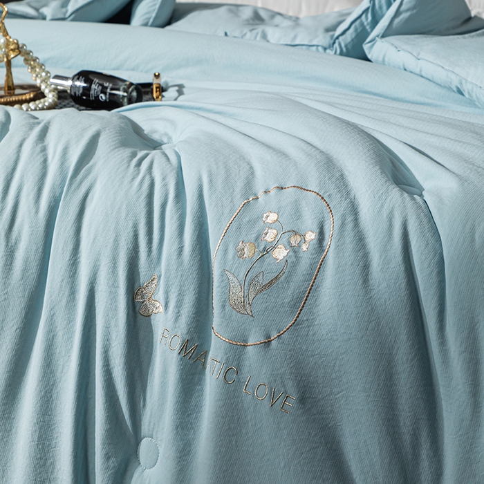 91家纺网 家纺一手货源 找家纺 小牛席业 2025新款A幸运铃兰-新疆棉花被系列棉被冬被春秋被空调被夏被加厚冬被被芯被子 A幸运铃兰-新疆棉花被系列（天蓝）