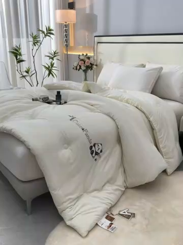 91家纺网 家纺一手货源 找家纺 （总）小牛席业 2025新款熊猫棉花被系列棉被冬被春秋被空调被夏被加厚冬被被芯被子