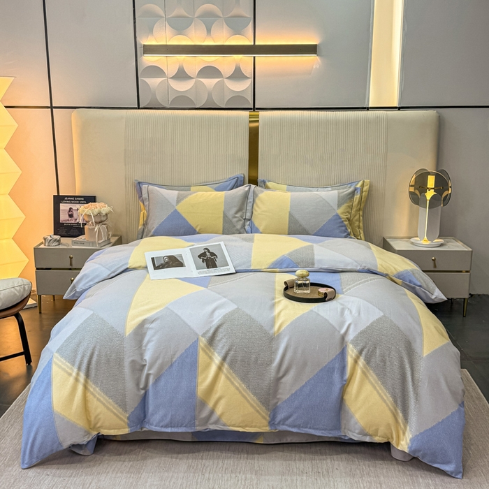 91家纺网 家纺一手货源 找家纺 （总1）凌鼎 2025新款喷气加厚磨毛四件套系列1