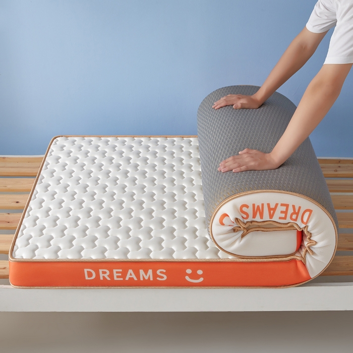 91家纺网 家纺一手货源 找家纺 （总）暖季家纺 2025新款双拼色牛奶丝针织棉立体海绵三菱格学生床垫