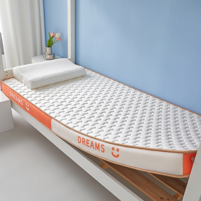 91家纺网 家纺一手货源 找家纺 （总）暖季家纺 2025新款双拼色牛奶丝针织棉立体海绵三菱格学生床垫