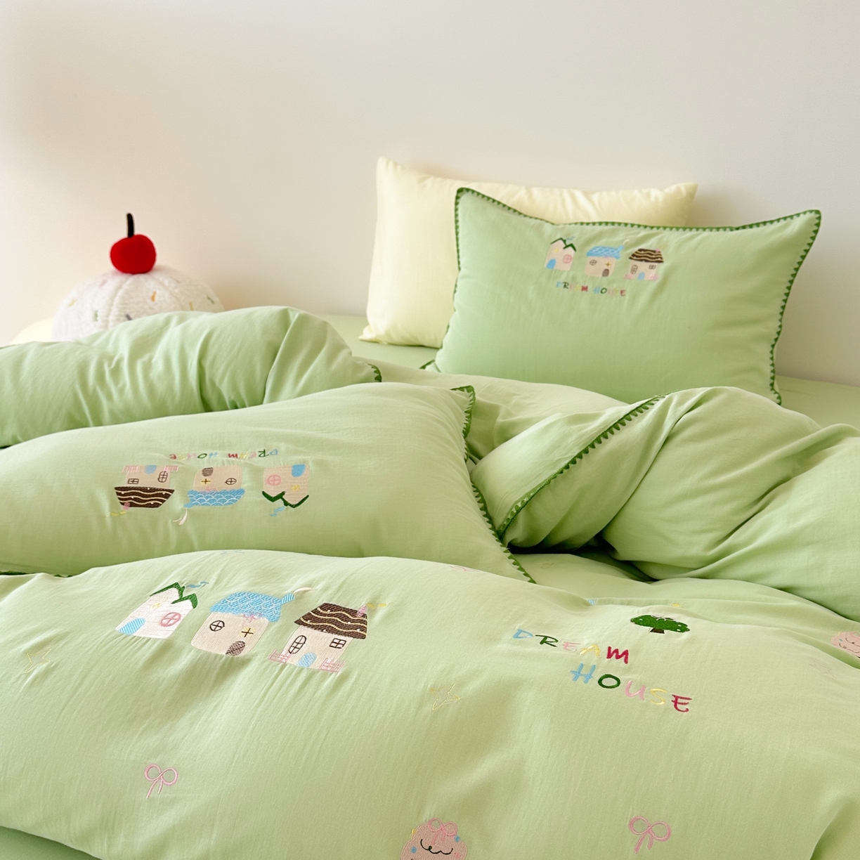 91家纺网 家纺一手货源 找家纺 （总）西西家居 2025新款A类面料超柔有氧双层纱全棉纯棉四件套