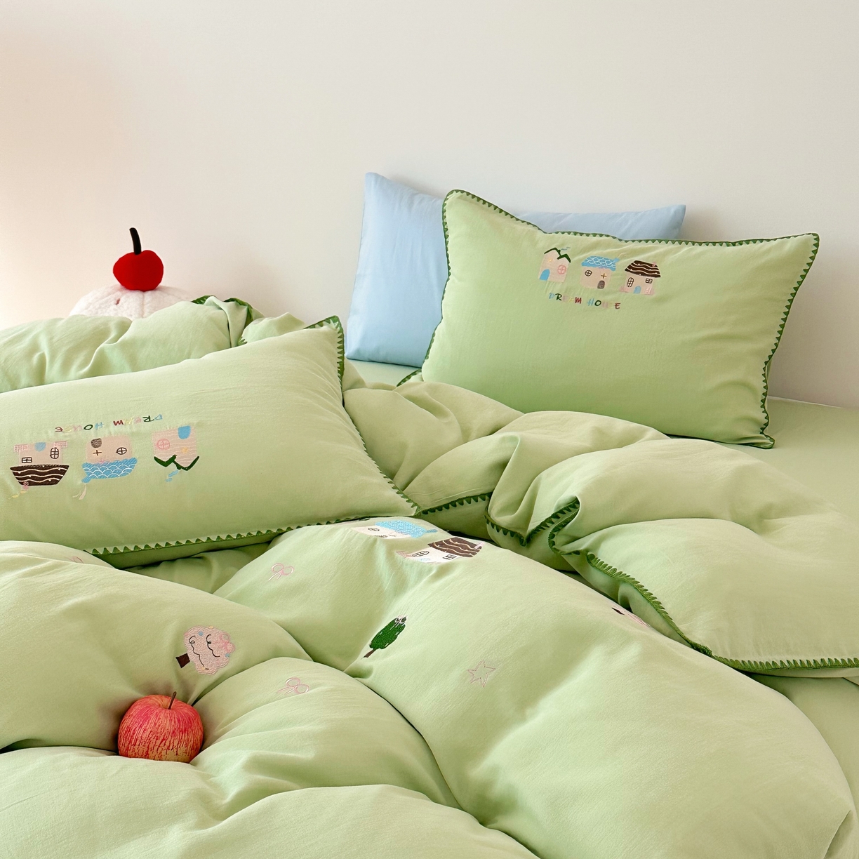 91家纺网 家纺一手货源 找家纺 （总）西西家居 2025新款A类面料超柔有氧双层纱全棉纯棉四件套