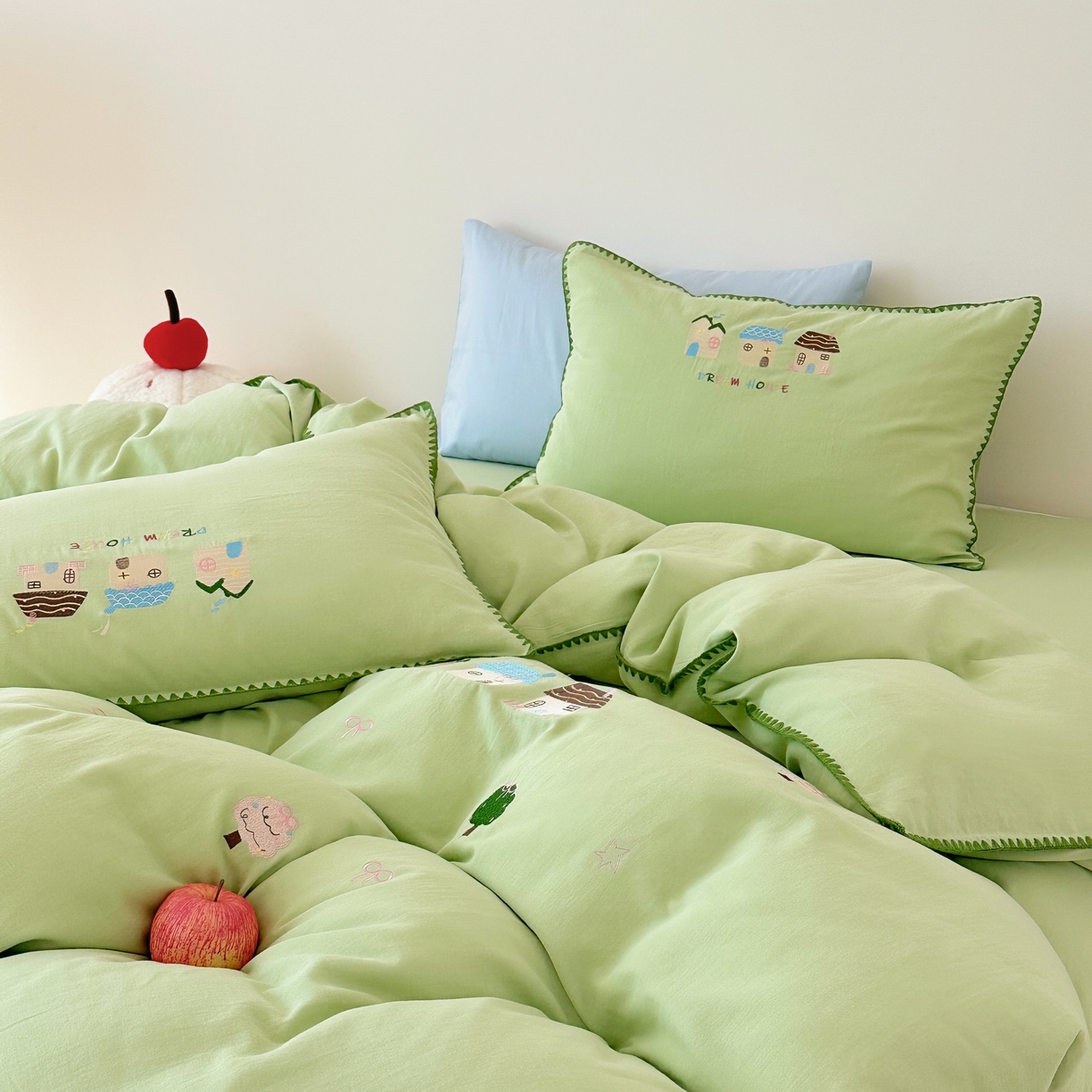 91家纺网 家纺一手货源 找家纺 （总）西西家居 2025新款A类面料超柔有氧双层纱全棉纯棉四件套