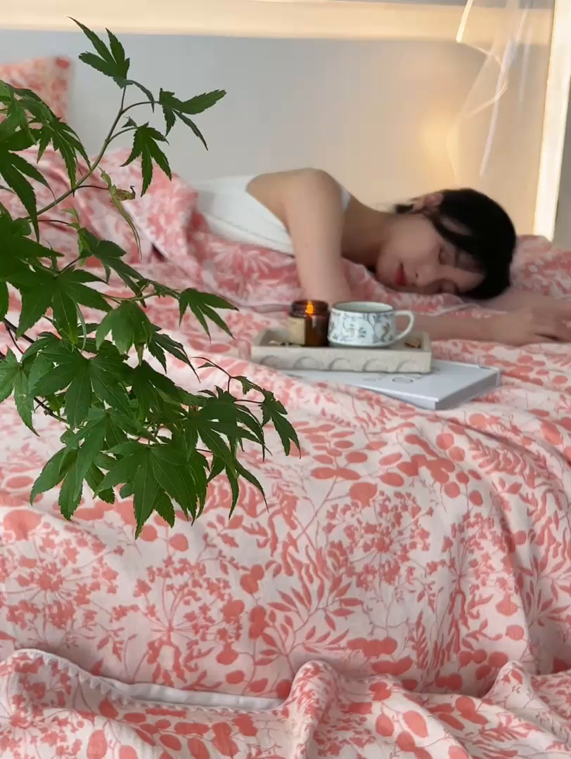 91家纺网 家纺一手货源 找家纺 （总）安莱生活2025新款双层纱多功能盖毯床盖三件套