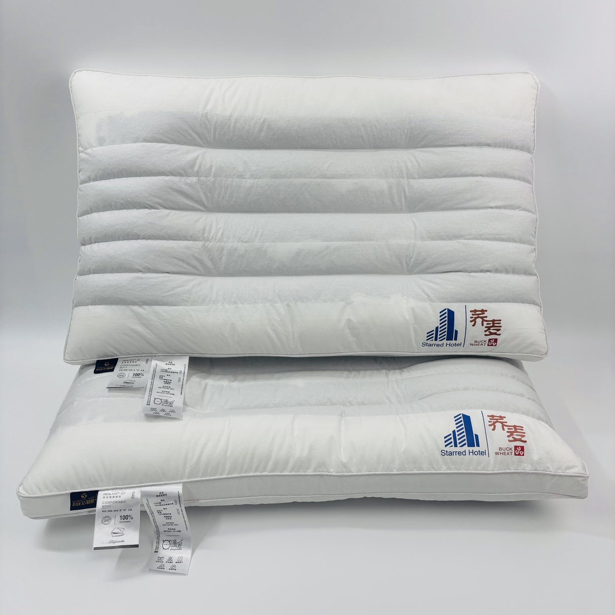 91家纺网 家纺一手货源 找家纺 （总）2025新款酒店款全棉荞麦两用护颈枕