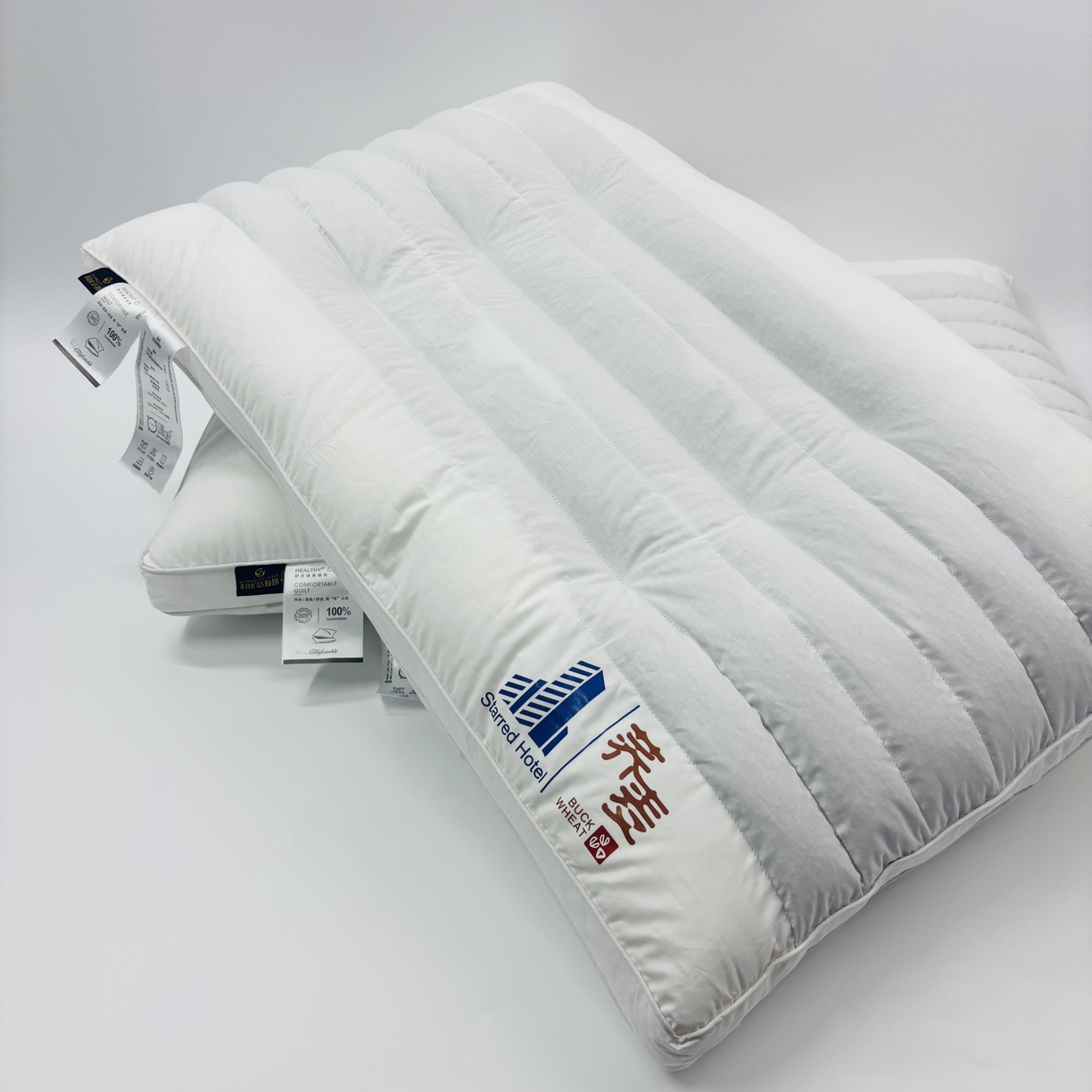 91家纺网 家纺一手货源 找家纺 （总）2025新款酒店款全棉荞麦两用护颈枕