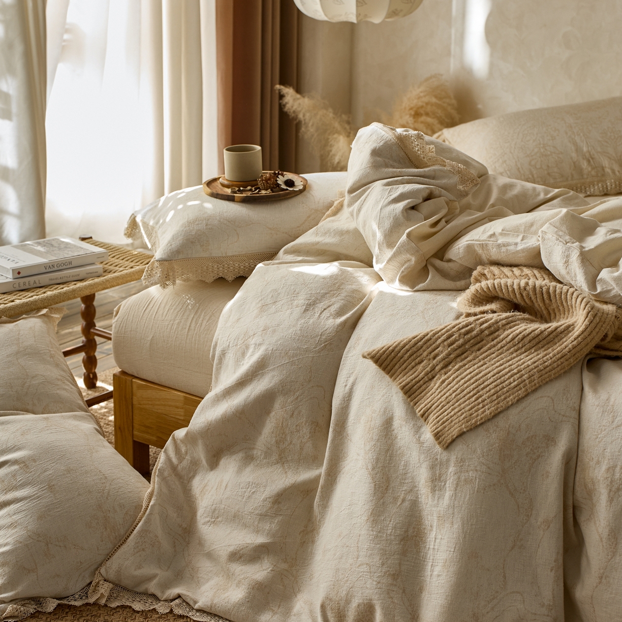 91家纺网 家纺一手货源 找家纺 （总）安莱生活2025新款棉麻高端系列四件套