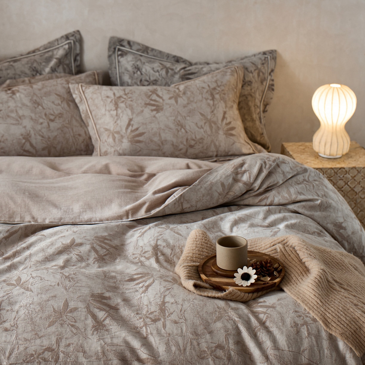 91家纺网 家纺一手货源 找家纺 安莱生活2025新款棉麻高端系列四件套 俏江南-麻本