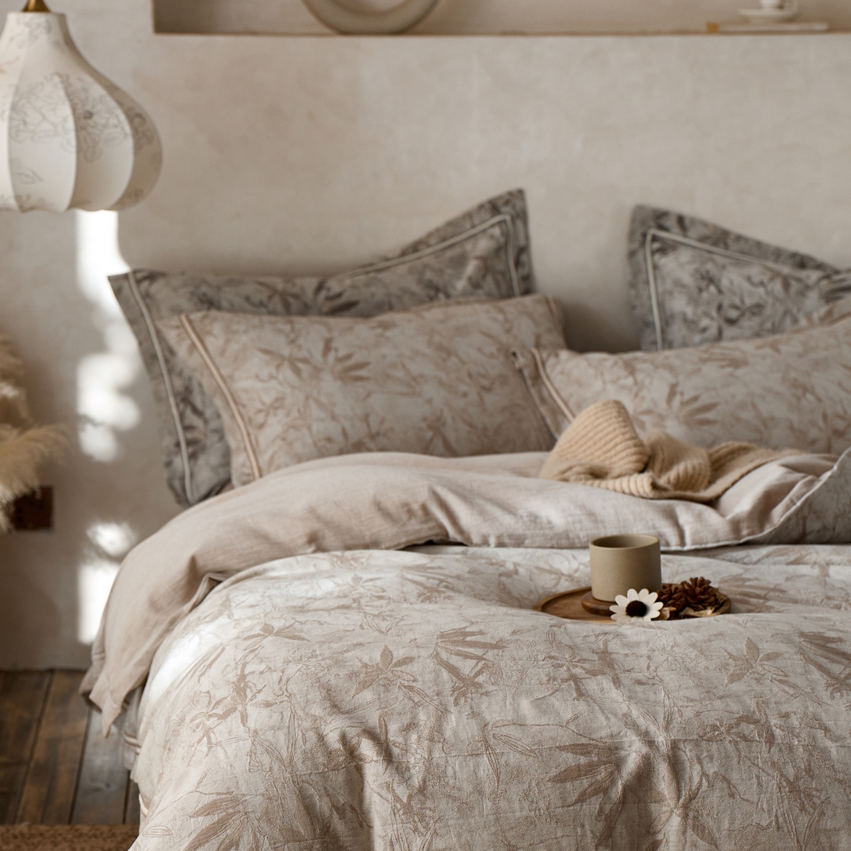 91家纺网 家纺一手货源 找家纺 安莱生活2025新款棉麻高端系列四件套 俏江南-麻本