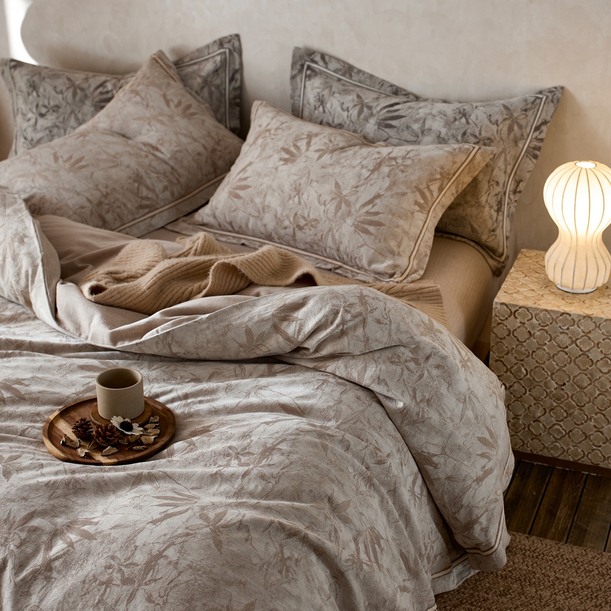 91家纺网 家纺一手货源 找家纺 安莱生活2025新款棉麻高端系列四件套 俏江南-麻本