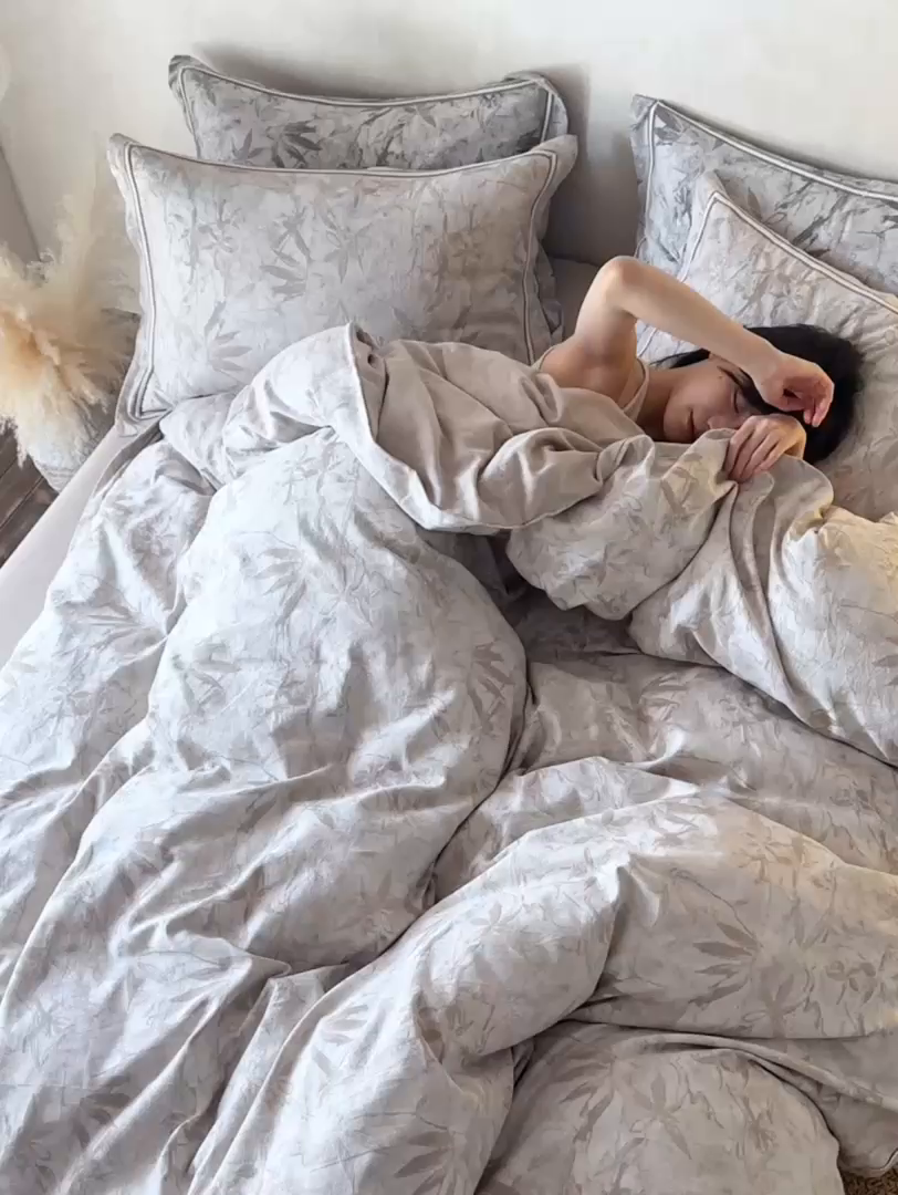 91家纺网 家纺一手货源 找家纺 安莱生活2025新款棉麻高端系列四件套 俏江南-麻本