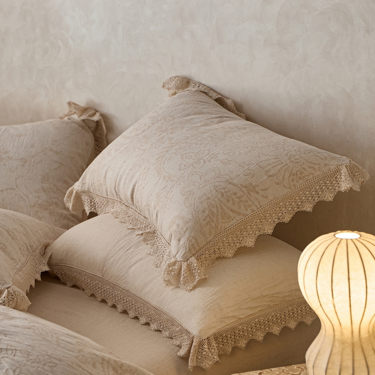 91家纺网 家纺一手货源 找家纺 安莱生活2025新款棉麻高端系列四件套 自然元素