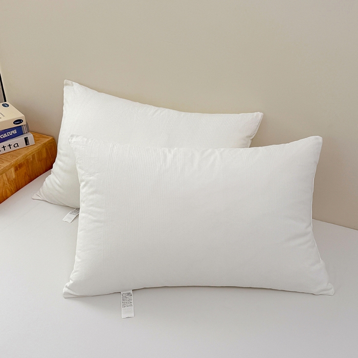 91家纺网 家纺一手货源 找家纺 （总）优承佳生活馆（床垫） 2025新款全棉色织水洗棉羽丝棉枕 枕头枕芯