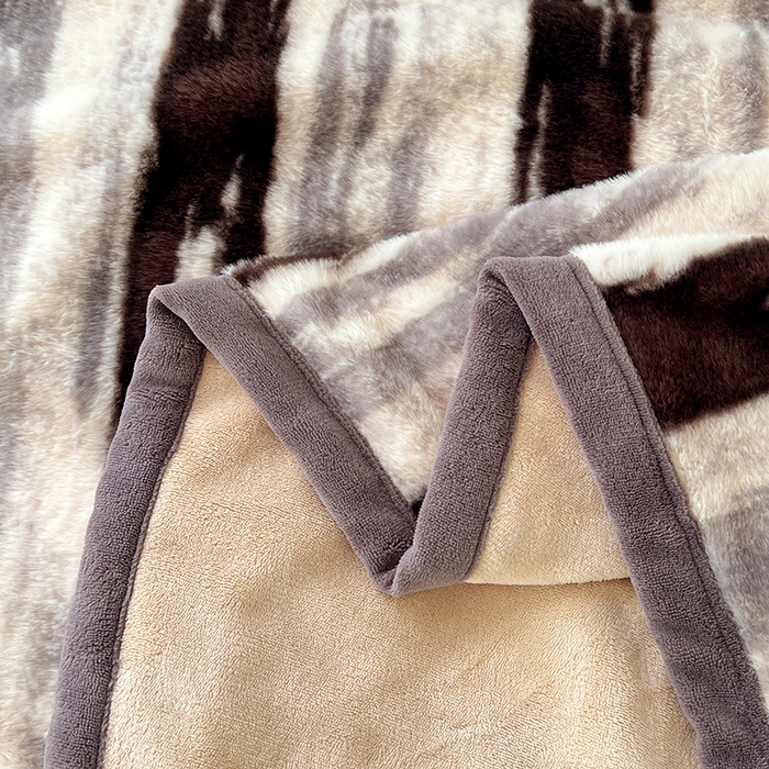 91家纺网 家纺一手货源 找家纺 锦润家纺 2025新款高克重多功能兔毛绒包边毛毯毯子 布莱克