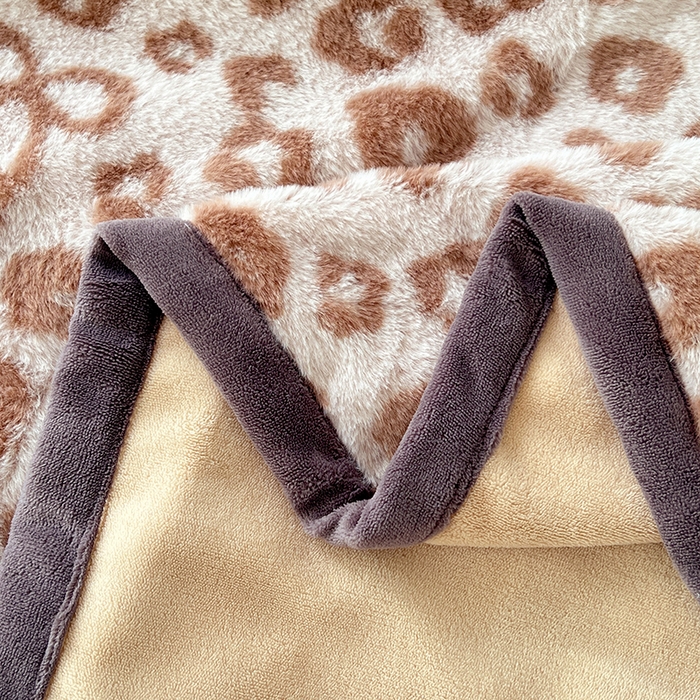 91家纺网 家纺一手货源 找家纺 锦润家纺 2025新款高克重多功能兔毛绒包边毛毯毯子 古朴虎纹