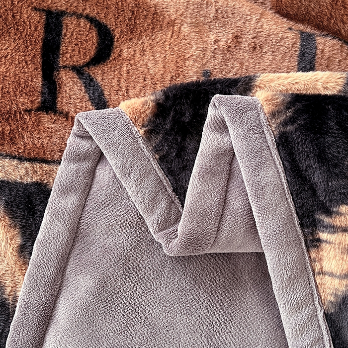 91家纺网 家纺一手货源 找家纺 锦润家纺 2025新款高克重多功能兔毛绒包边毛毯毯子 美拉德豹纹