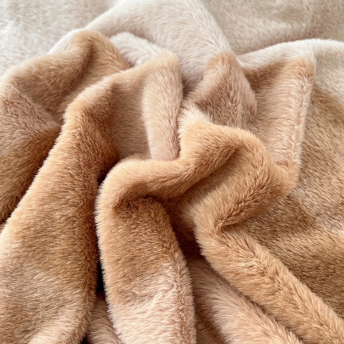 91家纺网 家纺一手货源 找家纺 锦润家纺 2025新款高克重多功能兔毛绒包边毛毯毯子 瑞格利亚-咖