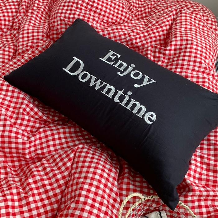 91家纺网 家纺一手货源 找家纺 秘密基地 2025新款韩系ins风混搭全棉纯棉水洗棉床盖四件套 波点红格