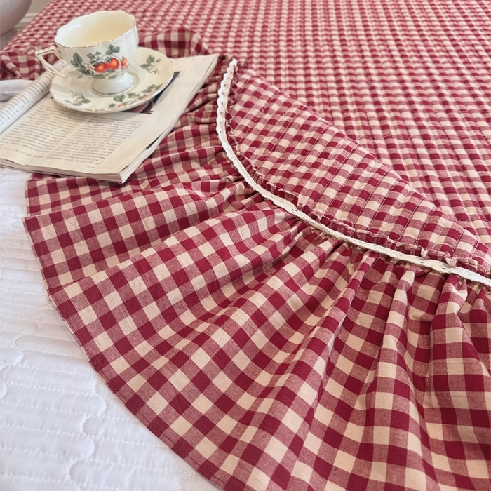 91家纺网 家纺一手货源 找家纺 （总）菊上家纺 2025新款全棉纯棉色织水洗床盖四件套