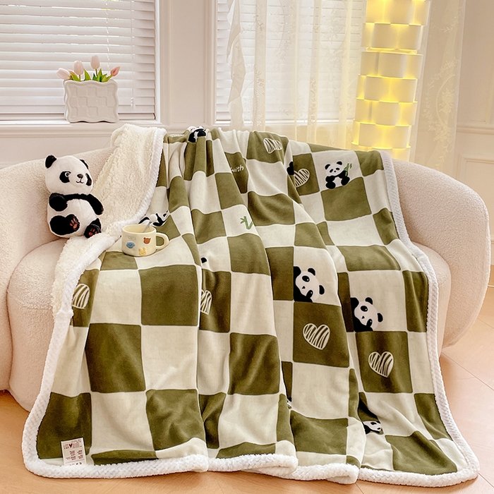 91家纺网 家纺一手货源 找家纺 （总）锦润家纺 2025年新款牛奶绒羊羔绒AB版包边毛毯