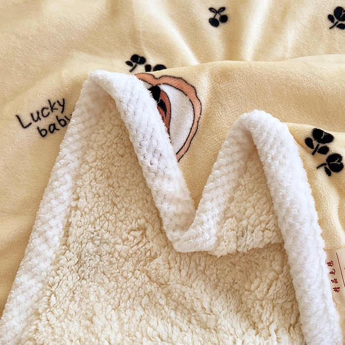91家纺网 家纺一手货源 找家纺 锦润家纺 2025年新款牛奶绒羊羔绒AB版包边毛毯公主女孩