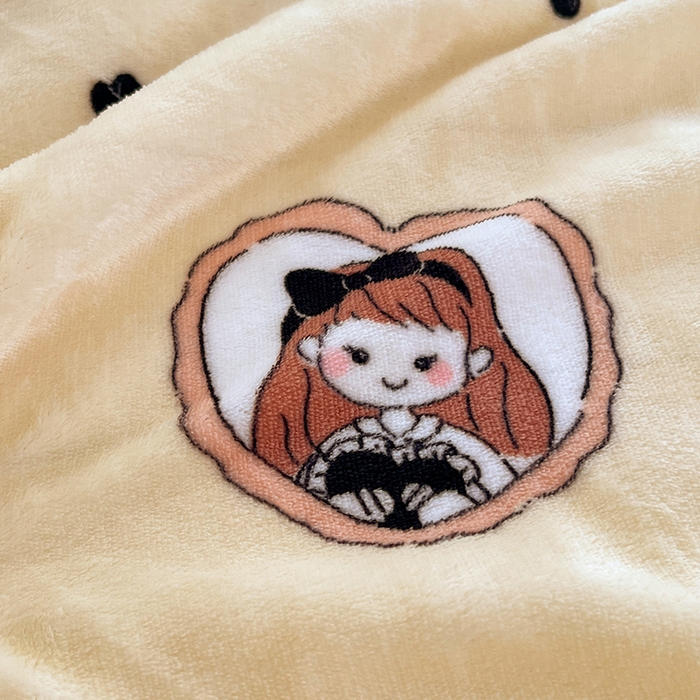 91家纺网 家纺一手货源 找家纺 锦润家纺 2025年新款牛奶绒羊羔绒AB版包边毛毯公主女孩