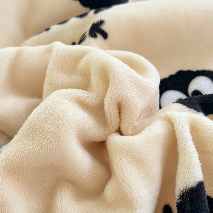 91家纺网 家纺一手货源 找家纺 锦润家纺 2025年新款牛奶绒羊羔绒AB版包边毛毯小精灵