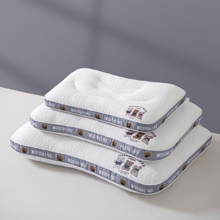 91家纺网 家纺一手货源 找家纺 （总）仁宇枕业 2025新款针织卡通小熊亲子组合枕头枕芯