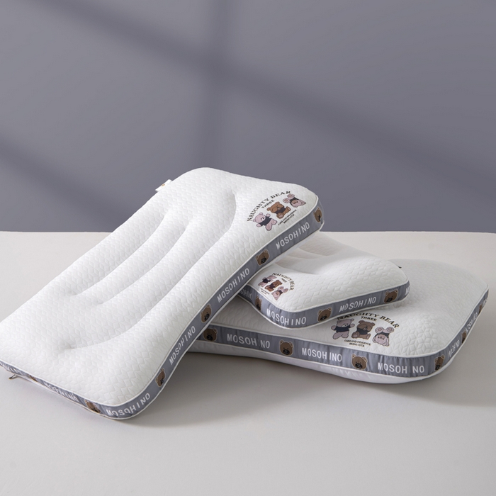 91家纺网 家纺一手货源 找家纺 （总）仁宇枕业 2025新款针织卡通小熊亲子组合枕头枕芯