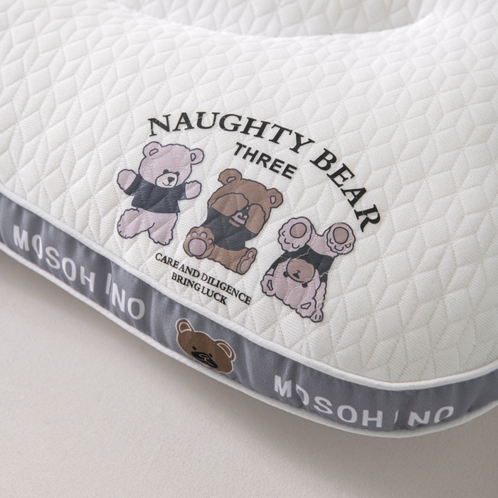 91家纺网 家纺一手货源 找家纺 （总）仁宇枕业 2025新款针织卡通小熊亲子组合枕头枕芯